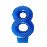 Vela Número 8 Azul 8cm