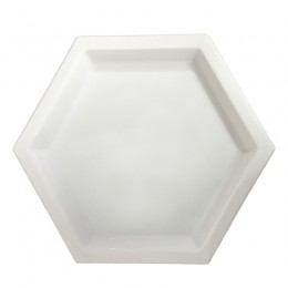 Bandeja de Plástico Hexagonal 21cm Branco