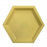 Bandeja de Plástico Hexagonal 21cm Amarelo Candy