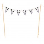 Mini Bandeirinhas para Bolo Panda