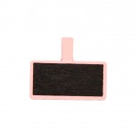 Mini Quadro Negro de Madeira Retangular Rosa - Pequeno
