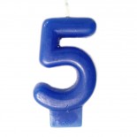 Vela Número 5 Azul 8cm
