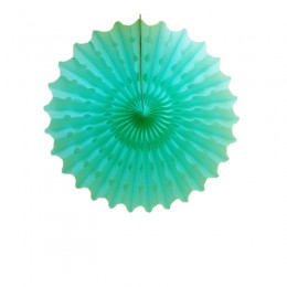 Leque de Papel Azul Tiffany 20cm