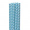Canudos de Papel Zig Zag Azul Royal 20 Uni