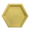 Bandeja de Plástico Hexagonal 21cm Amarelo Candy