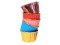 Forminhas para Cupcake Forneáveis Vermelha Lisa com Dourado 20 uni CAIXA PVC