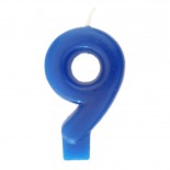 Vela Número 9 Azul 8cm