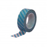 Fita Adesiva Washi Tape Listrado Azul Claro 10 metros