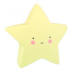 Luminoso Estrela Amarela de Plástico LED