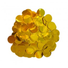 Confete Bolinha Laminado Dourado 1,5cm com 15gr